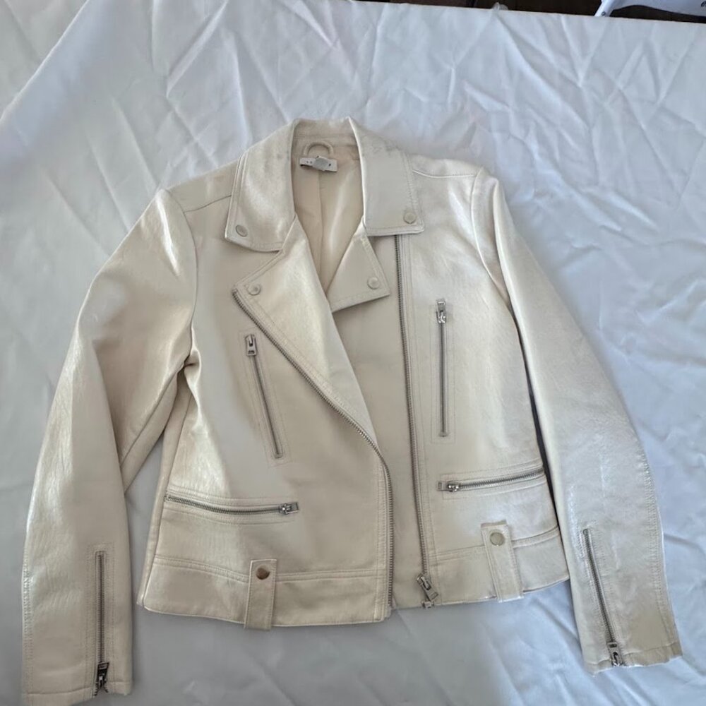 Top Shop Cream "Leather" Jacket